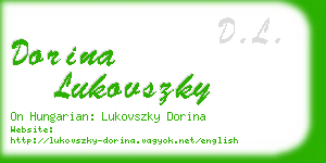 dorina lukovszky business card